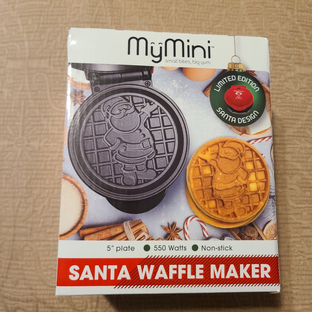 Santa Waffle Maker - Black and Orange